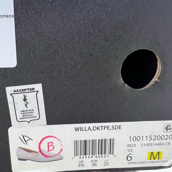 Vionic Willa Slip-on Suede Slip On Flat Dark Taupe Women 6M Tried On - Picture 10 of 10